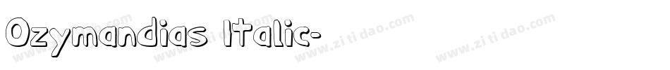 Ozymandias Italic字体转换